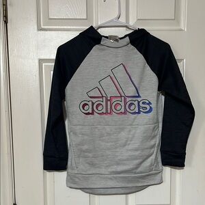 Adidas Kids Gray and Black Hoodie